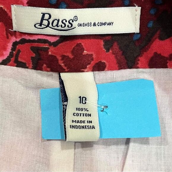 Bass NWT Red Geometric Gypsy Rose Tapestry Brocade Print Pencil Skirt Size 10 - Picture 3 of 4